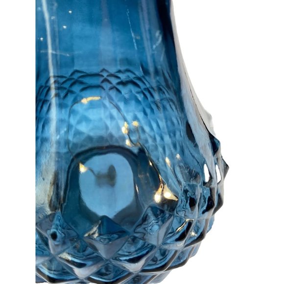 Blue Glass Canister Vase Decor, LED Lights Up Fairy light Crystal Display - Picture 9 of 9